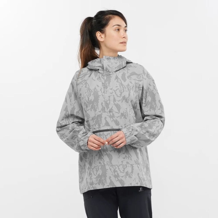 Cortavientos Salomon Outlife Ripstop Half Zip Mujer Grises | MX XMFE315